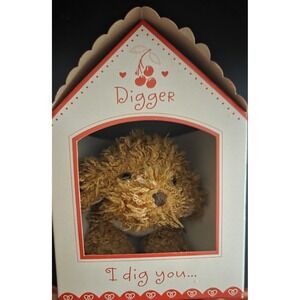 Hallmark Valentines Puppy DIGGER I DIG YOU  2002 Excellent Bunnies by the Bay